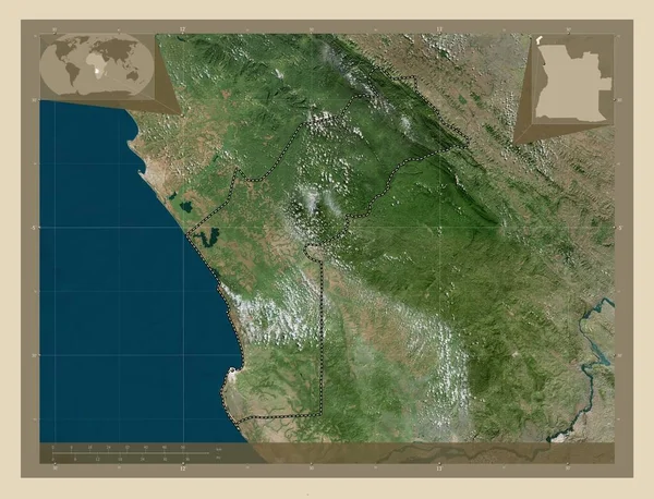 Καμπίντα Επαρχία Αγκόλα Υψηλής Ανάλυσης Δορυφορικός Χάρτης Γωνιακοί Χάρτες Βοηθητικής — Φωτογραφία Αρχείου