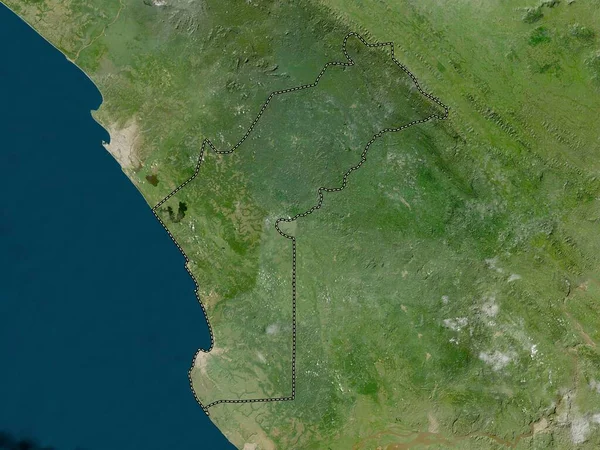 Cabinda, Angola vilayeti. Düşük çözünürlüklü uydu haritası