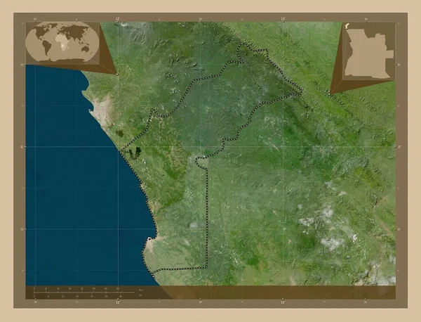 Καμπίντα Επαρχία Αγκόλα Δορυφορικός Χάρτης Χαμηλής Ανάλυσης Γωνιακοί Χάρτες Βοηθητικής — Φωτογραφία Αρχείου