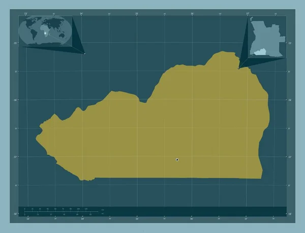 库内内 安哥拉省 固体的颜色形状 角辅助位置图 — 图库照片