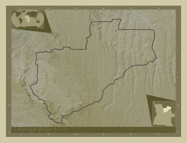 Lunda Norte Province Angola Elevation Map Colored Wiki Style Lakes — Stock Photo, Image