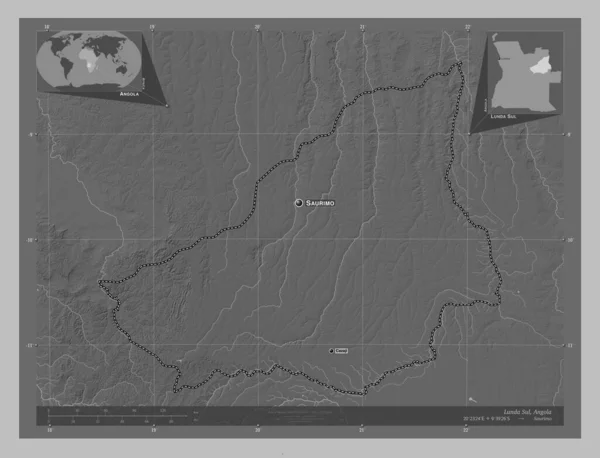 Λούντα Σουλ Επαρχία Της Αγκόλας Υψόμετρο Διαβαθμίσεων Του Γκρι Λίμνες — Φωτογραφία Αρχείου