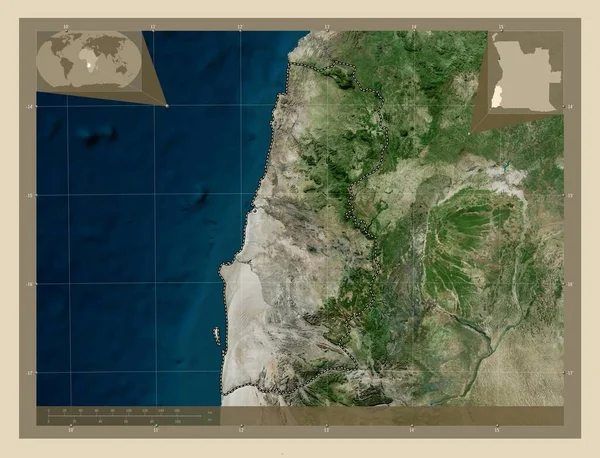 Namibe Provincia Dell Angola Mappa Satellitare Alta Risoluzione Mappa Della — Foto Stock