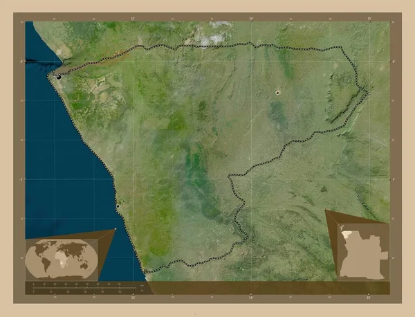 Zaire Provincia Angola Mapa Satelital Baja Resolución Ubicaciones Las Principales —  Fotos de Stock