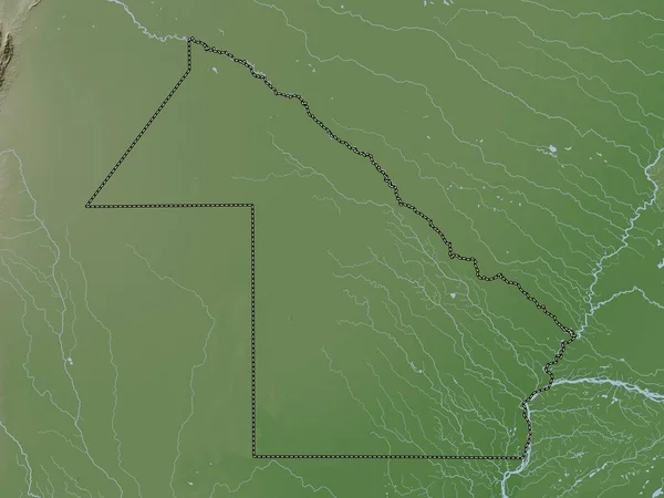 Чако Провинция Аргентина Карта Высот Окрашенная Вики Стиле Озерами Реками — стоковое фото