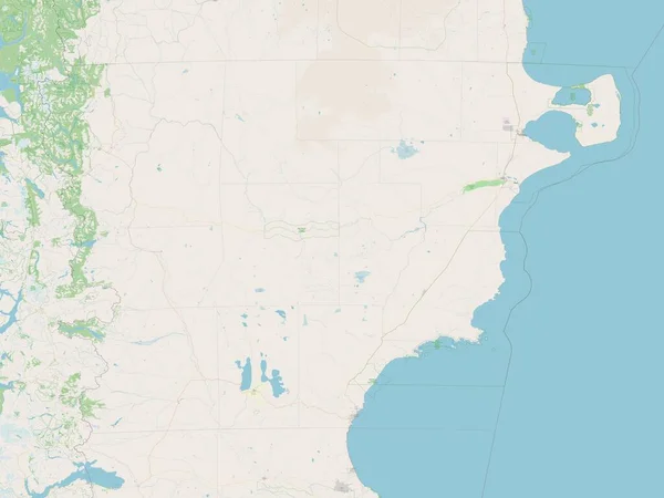 Chubut Prowincja Argentyny Otwarta Mapa Ulic — Zdjęcie stockowe