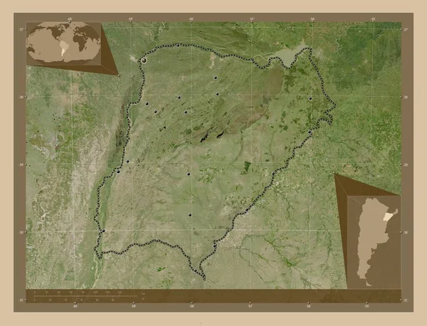 Corrientes Επαρχία Της Αργεντινής Δορυφορικός Χάρτης Χαμηλής Ανάλυσης Τοποθεσίες Μεγάλων — Φωτογραφία Αρχείου