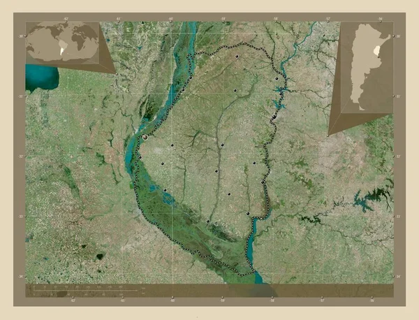 Энтри Риос Провинция Аргентина Спутниковая Карта Высокого Разрешения Места Расположения — стоковое фото