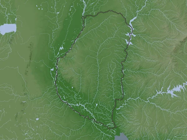 Entre Rios Provincia Argentina Mappa Dell Elevazione Colorata Stile Wiki — Foto Stock