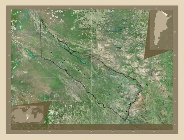 Formosa Επαρχία Της Αργεντινής Υψηλής Ανάλυσης Δορυφορικός Χάρτης Τοποθεσίες Μεγάλων — Φωτογραφία Αρχείου
