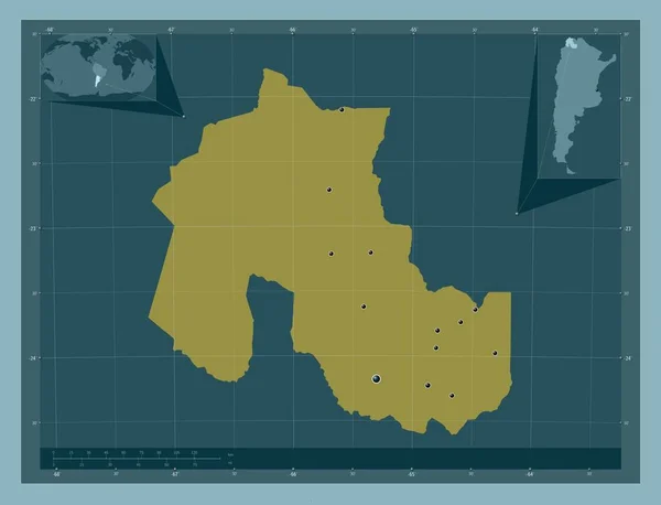 아르헨티나의 Jujuy 색깔의 지역의 도시들의 Corner Auxiliary Location — 스톡 사진