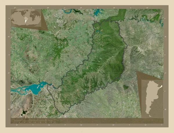Μισιόνες Επαρχία Της Αργεντινής Υψηλής Ανάλυσης Δορυφορικός Χάρτης Γωνιακοί Χάρτες — Φωτογραφία Αρχείου
