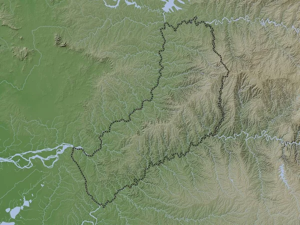 Misiones Provincia Argentina Mappa Dell Elevazione Colorata Stile Wiki Con — Foto Stock