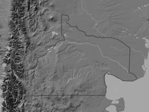 Рио Негро Провинция Аргентина Карта Высот Билевеля Озерами Реками — стоковое фото