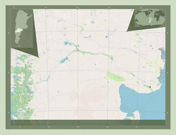 Rio Negro Prowincja Argentyny Otwórz Mapę Ulic Pomocnicze Mapy Położenia — Zdjęcie stockowe