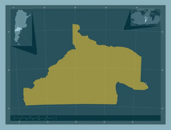 Rio Negro Província Argentina Forma Cor Sólida Mapa Localização Auxiliar — Fotografia de Stock