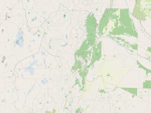 Salta Província Argentina Abrir Mapa Ruas — Fotografia de Stock