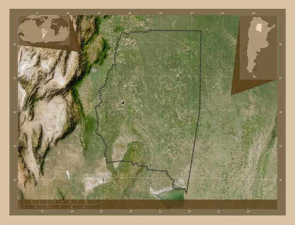 Santiago Del Estero Provincie Argentina Satelitní Mapa Nízkým Rozlišením Pomocné — Stock fotografie