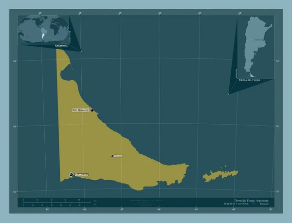 Tierra Del Fuego Национальная Территория Аргентины Твердая Форма Цвета Места — стоковое фото