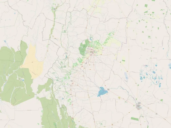 Tucuman Prowincja Argentyny Otwarta Mapa Ulic — Zdjęcie stockowe