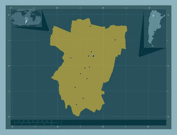 아르헨티나의 색깔의 지역의 도시들의 Corner Auxiliary Location — 스톡 사진