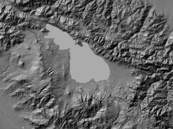 Gegharkunik Province Armenia Bilevel Elevation Map Lakes Rivers — Stock Photo, Image