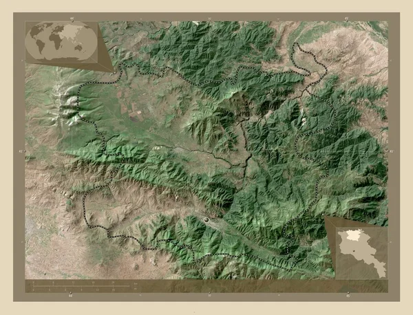 Lori Provincia Armenia Mapa Satelital Alta Resolución Mapas Ubicación Auxiliares —  Fotos de Stock