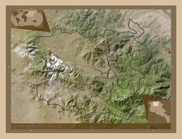 Lori Provincia Armenia Mapa Satelital Baja Resolución Mapas Ubicación Auxiliares — Foto de Stock