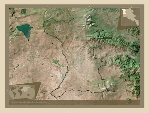 Shirak Provincia Armenia Mapa Satelital Alta Resolución Mapas Ubicación Auxiliares —  Fotos de Stock