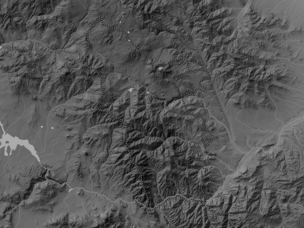 Syunik Province Armenia Grayscale Elevation Map Lakes Rivers — Stock Photo, Image