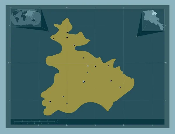 Тавуш Провинция Армения Твердая Форма Цвета Места Расположения Крупных Городов — стоковое фото