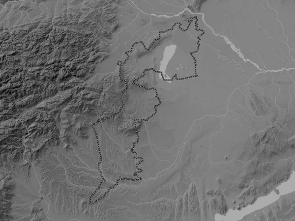 Бургенланд Австрія Грайливою Картою Висот Озерами Річками — стокове фото