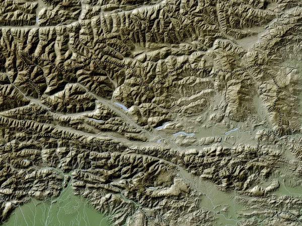 Karnten Rakousko Výškové Mapy Barevné Stylu Wiki Jezery Řekami — Stock fotografie