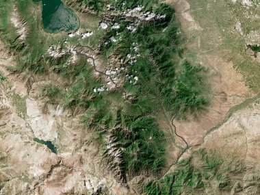 Kalbajar-Lachin, Azerbaycan bölgesi. Yüksek çözünürlüklü uydu haritası