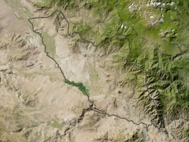 Nakhchivan, Azerbaycan bölgesi. Düşük çözünürlüklü uydu haritası
