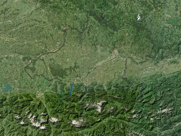 Oberosterreich State Austria High Resolution Satellite Map — Stock Photo, Image