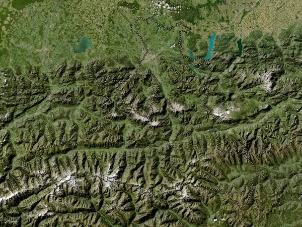 Salzburgo Estado Áustria Mapa Satélite Baixa Resolução — Fotografia de Stock