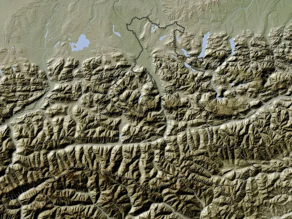 Salzburg State Austria Elevation Map Colored Wiki Style Lakes Rivers — Stock Photo, Image