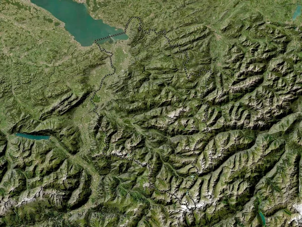 Vorarlberg Deelstaat Oostenrijk Satellietkaart Met Lage Resolutie — Stockfoto
