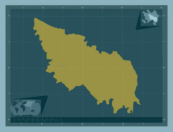 Aran Regionen Azerbajdzjan Fast Färgform Hjälpkartor För Hörnen — Stockfoto