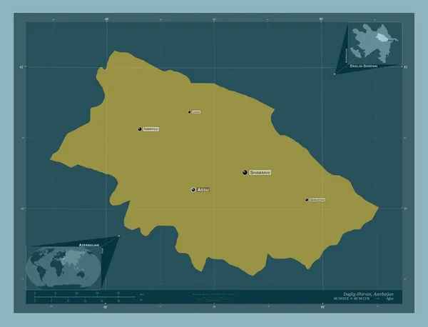 Дагліг Ширван Регіон Азербайджану Твердий Колір Місця Розташування Назви Великих — стокове фото