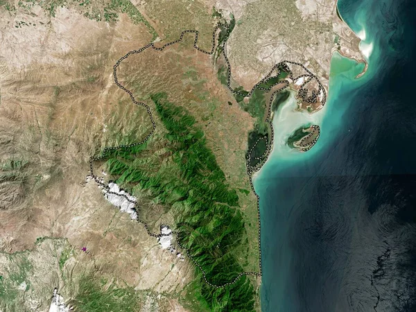 Lankaran Azerbajdzjan Högupplöst Satellitkarta — Stockfoto
