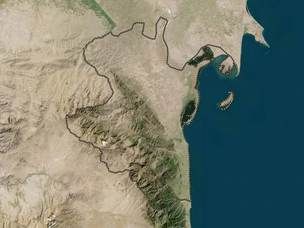 Lankaran Regione Dell Azerbaigian Mappa Satellitare Bassa Risoluzione — Foto Stock
