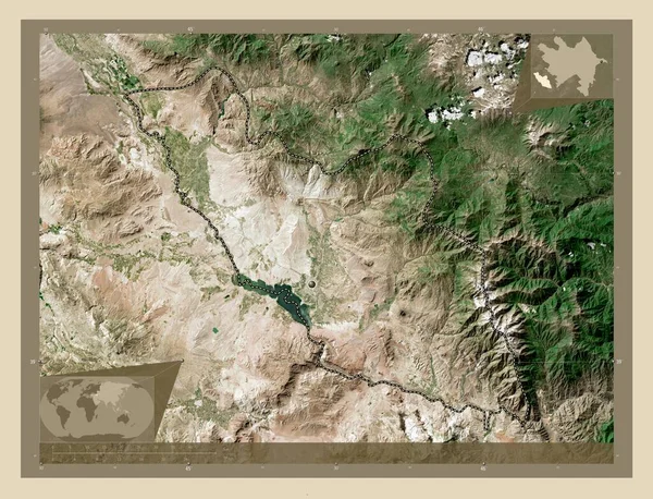 Nakhchivan Azerbaycan Bölgesi Yüksek Çözünürlüklü Uydu Köşedeki Yedek Konum Haritaları — Stok fotoğraf