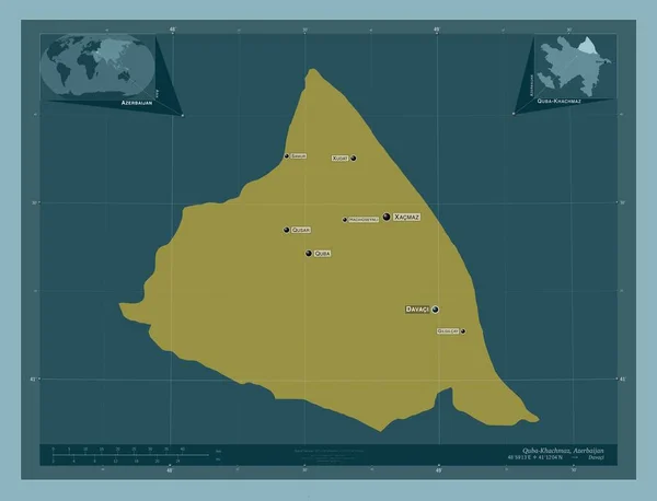 Quba Khachmaz Regio Azerbeidzjan Stevige Kleurvorm Locaties Namen Van Grote — Stockfoto