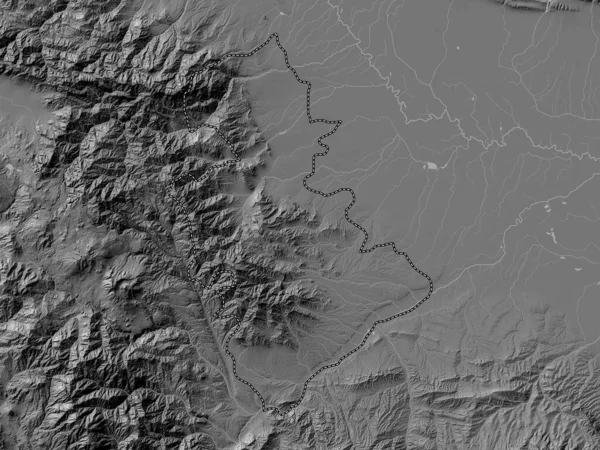 Юхари Карабах Регион Азербайджана Карта Высот Билевеля Озерами Реками — стоковое фото