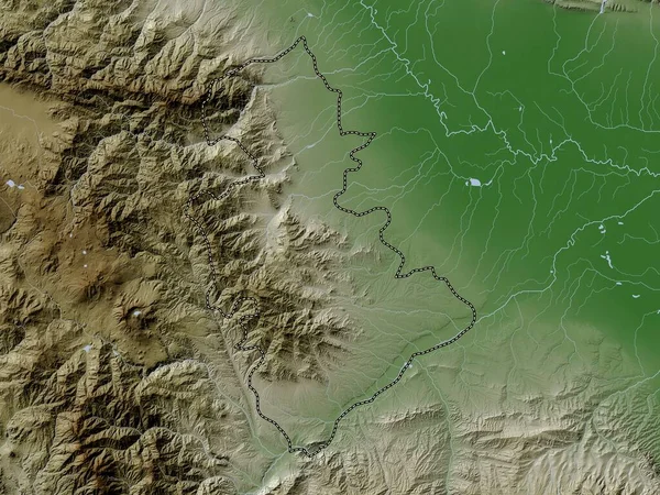 Yukhari Karabach Oblast Ázerbájdžánu Výškové Mapy Barevné Stylu Wiki Jezery — Stock fotografie