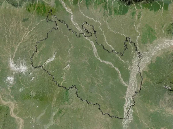 Rangpur Divisão Bangladesh Mapa Satélite Baixa Resolução — Fotografia de Stock