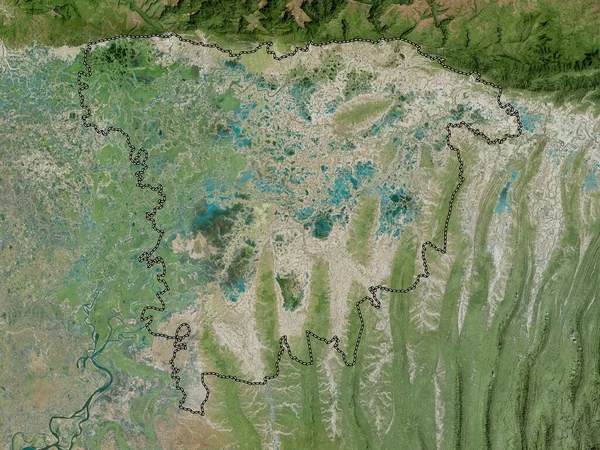 Sylhet Τμήμα Μπαγκλαντές Δορυφορικός Χάρτης Υψηλής Ανάλυσης — Φωτογραφία Αρχείου
