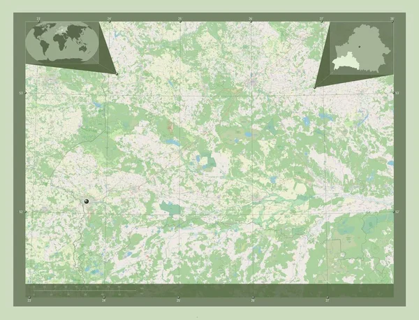 Brest Oblast Běloruska Otevřít Mapu Ulice Pomocné Mapy Polohy Rohu — Stock fotografie